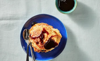 Havermout-appelpannenkoekjes met appelstroop