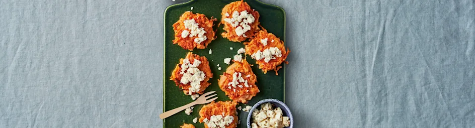 Wortel-yoghurtrösti met feta