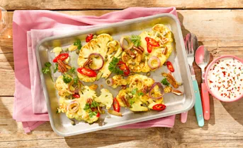 Kerriebloemkool uit de oven