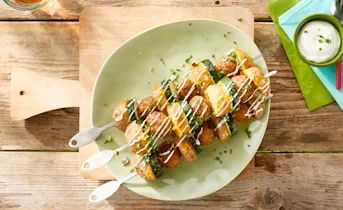 Vegan spies met aardappel en falafel