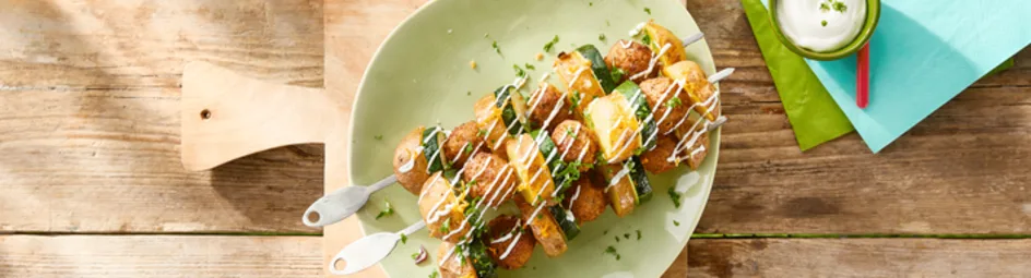 Vegan spies met aardappel en falafel