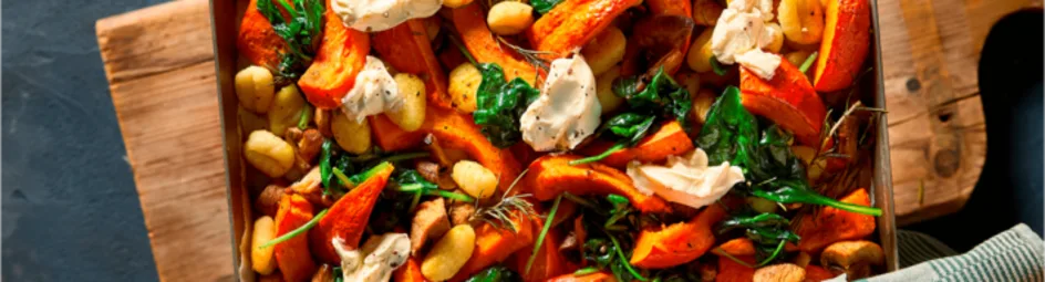 Gnocchi uit de oven met pompoen