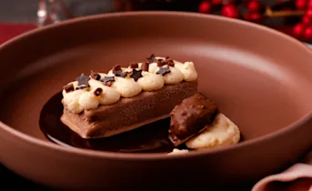Chocoladeparfait met witte chocolademousse