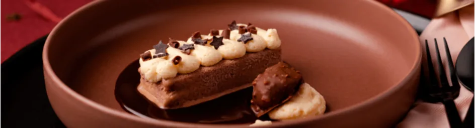 Chocoladeparfait met witte chocolademousse
