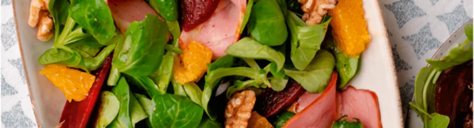 Salade met gerookte eendenborstfilet