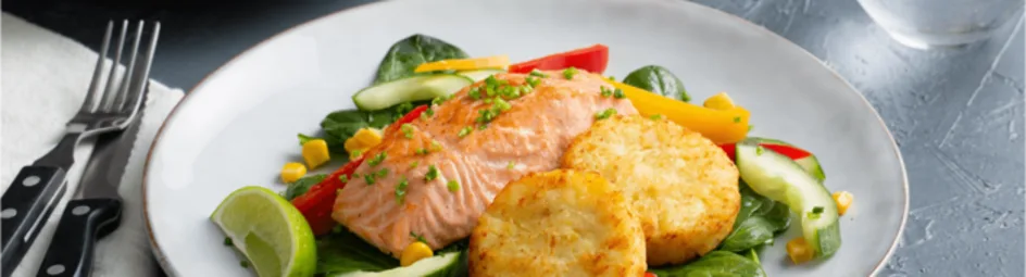 Zalm met rösti en spinazie