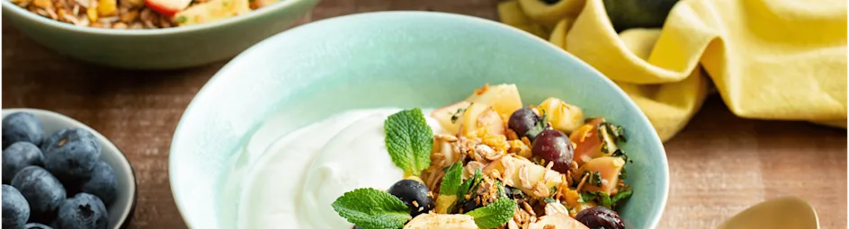 Appelkruimel met blauwe bessen