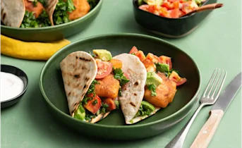 Vis taco's met limoen-yoghurtsaus