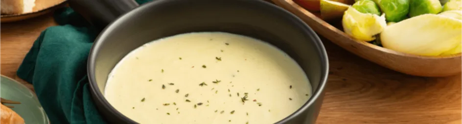 Vegetarische kerst kaasfondue