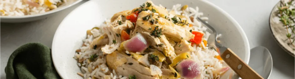 Gestoofde kip in witte wijn