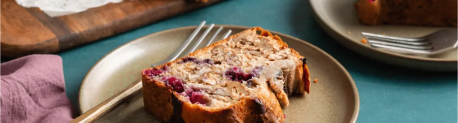 Bananenbrood zonder toegevoegde suikers met kaneel