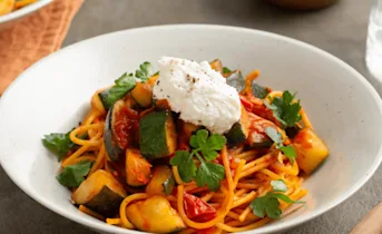 Spaghetti met courgette en ricotta