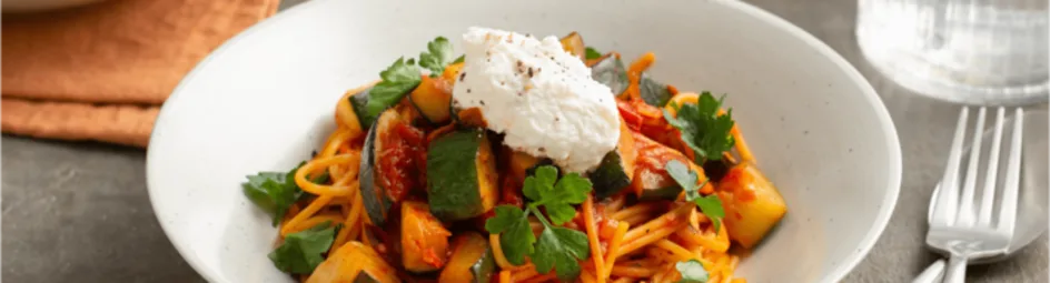 Spaghetti met courgette en ricotta