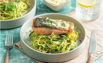 Romige spaghetti met zalm