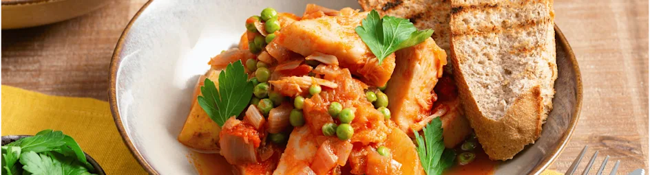 Jackfruit stoof met doperwten