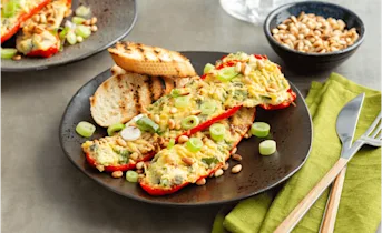 Gevulde paprika met andijviestamppot