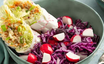 Koolwrap met tonijn en appel