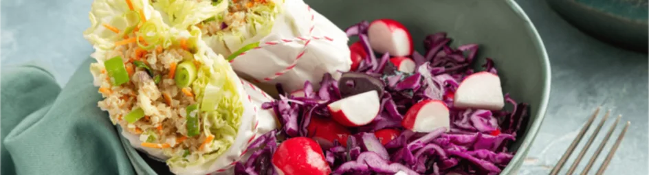 Koolwrap met tonijn en appel