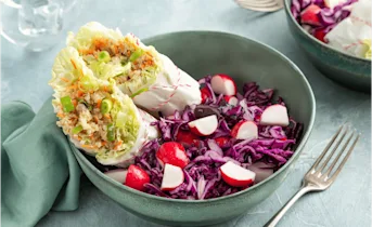 Koolwrap met tonijn en appel