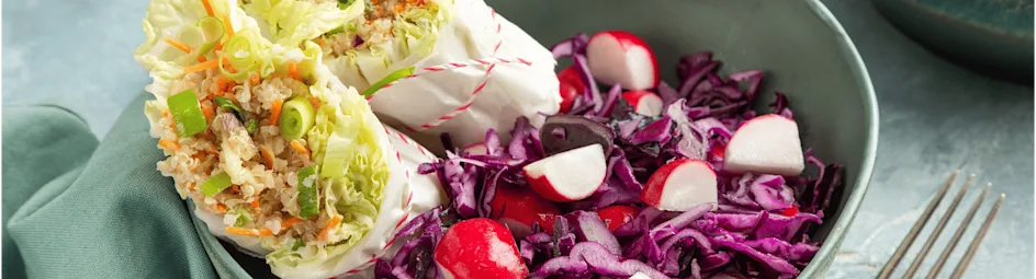 Koolwrap met tonijn en appel