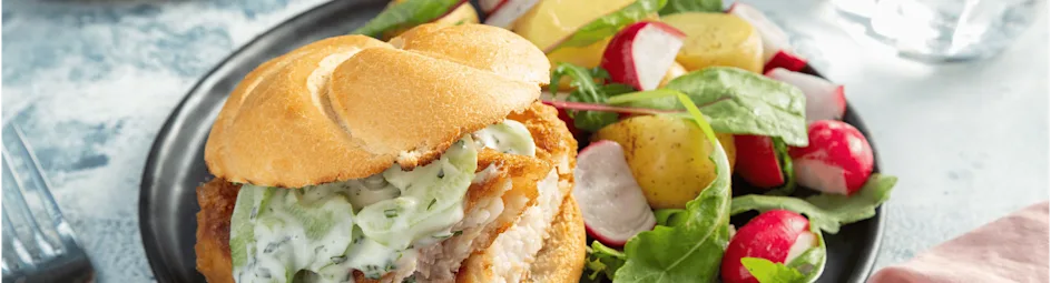 Burgers van lekkerbekjes met bleekselderij remoulade