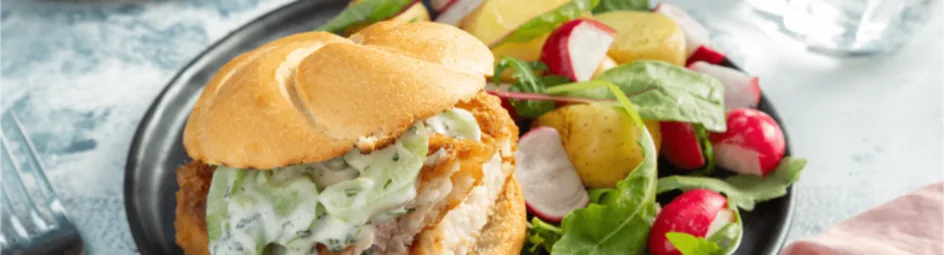 Burgers van lekkerbekjes met bleekselderij remoulade