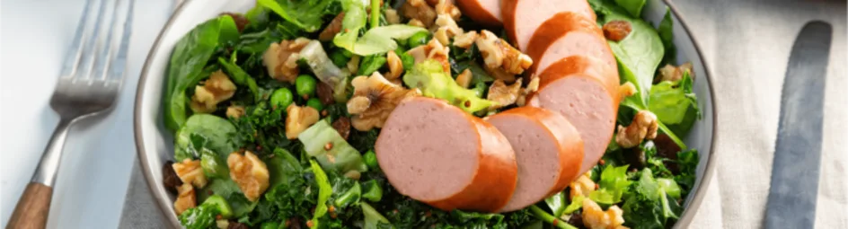 Boerenkool met rookworst en rozijnen