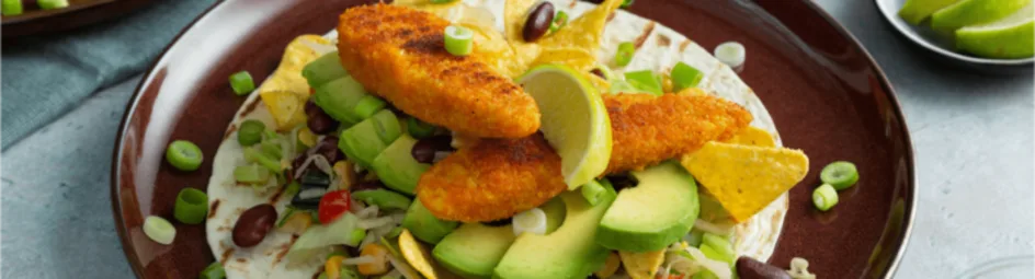 Mexicaanse wraps met kip en nachos