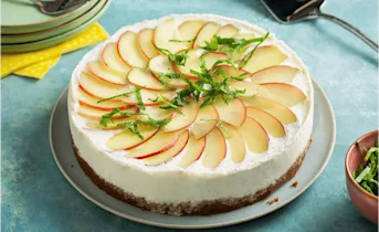 Nectarine cheesecake met munt