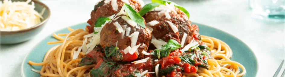 Parmezaan gehaktballetjes met spaghetti