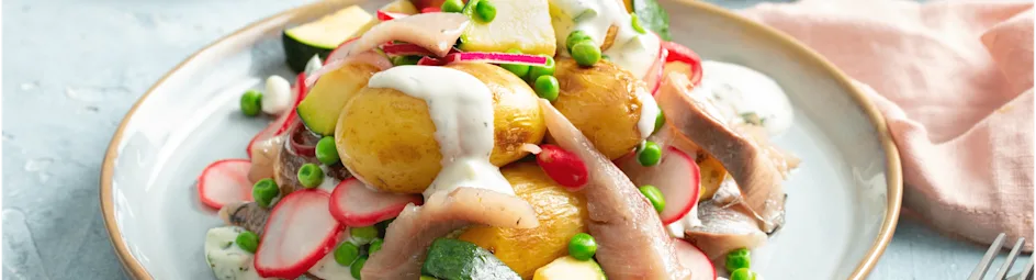 Krieltjes salade met haring