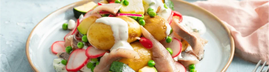 Krieltjes salade met haring