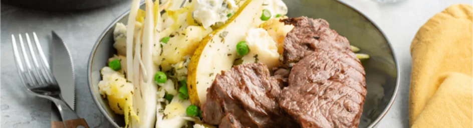 Frisse stamppot met runderriblappen