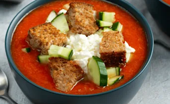 Watermeloen gazpacho met feta