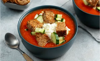 Watermeloen gazpacho met feta