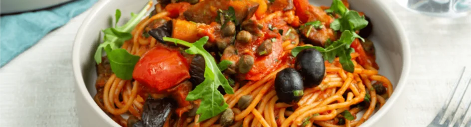 Spaghetti caponata