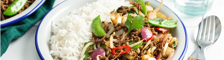 Aziatische wokschotel met gehakt