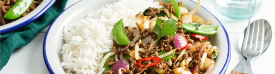 Aziatische wokschotel met gehakt