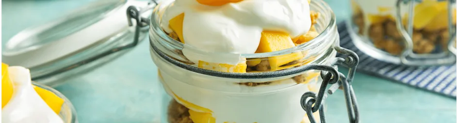 Snelle mango trifle