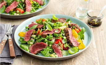Salade met biefstukreepjes