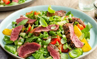 Salade met biefstukreepjes
