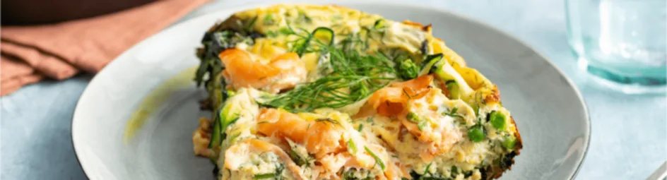 Frittata met gerookte zalm