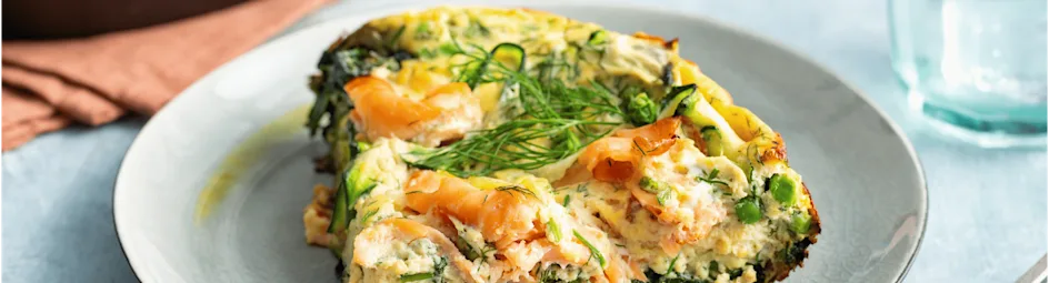 Frittata met gerookte zalm