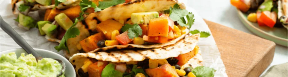 Zoete aardappel taco's