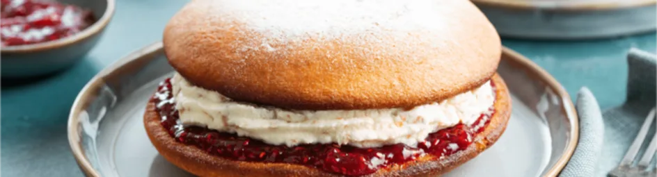 Eierkoekwafels met frambozenjam