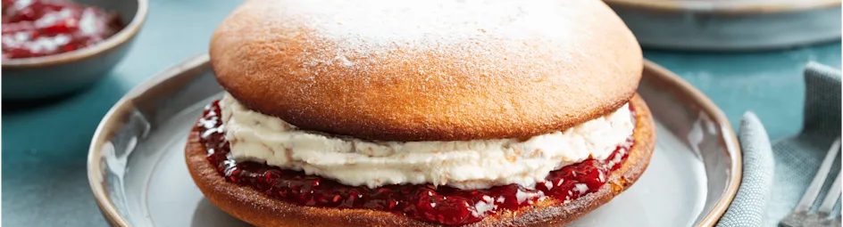 Eierkoekwafels met frambozenjam