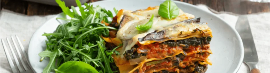 Lasagne met gegrilde aubergine