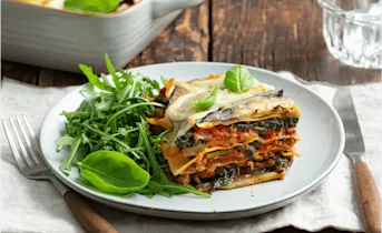 Lasagne met gegrilde aubergine