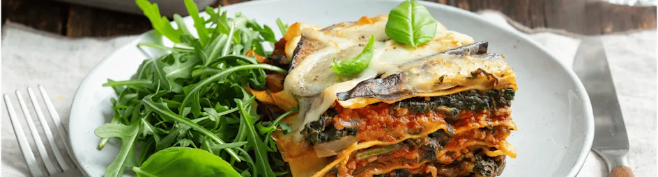 Lasagne met gegrilde aubergine
