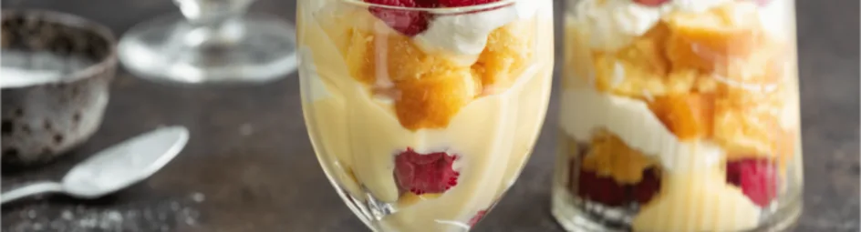 Snelle trifle met frambozen